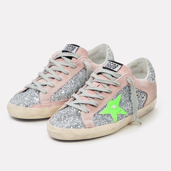 NIB Golden Goose Superstar Neon Glitter - Picture 2 of 6